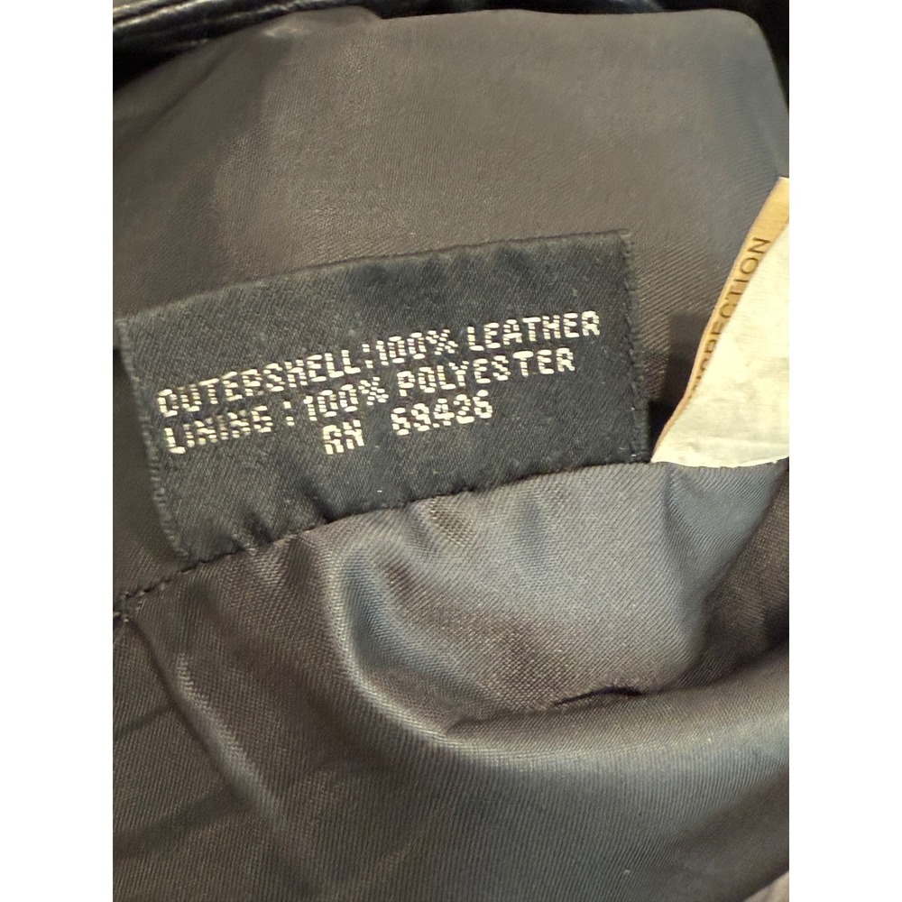 90s Black Leather Boot Cut Pants Mid Rise - Picture 5 of 6